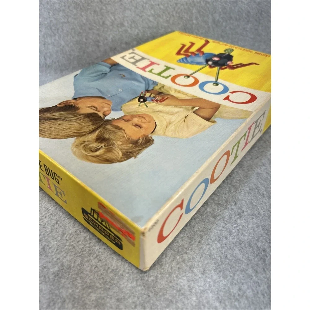 Vintage Cootie Game Schaper 1949 Complete Build A Cootie Bug Original Box